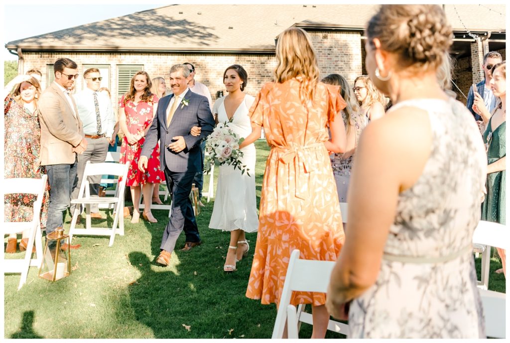 Houston Texas Backyard COVID Wedding