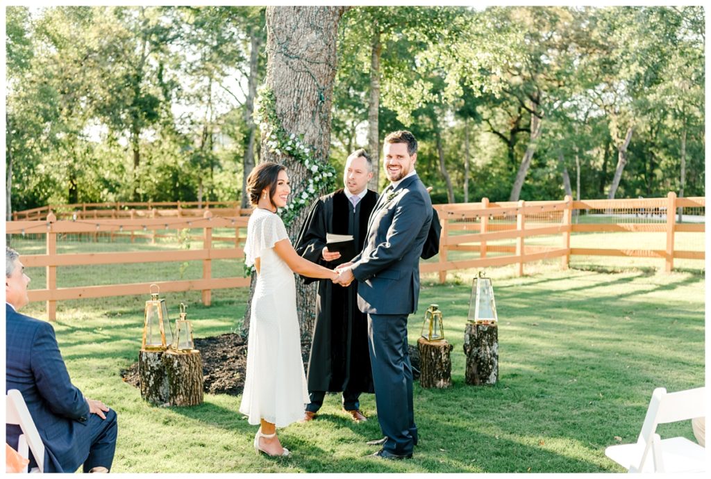 Houston Texas Backyard COVID Wedding