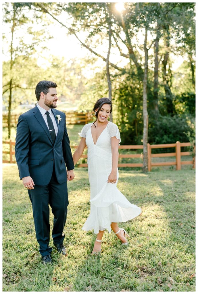 Houston Texas Backyard COVID Wedding