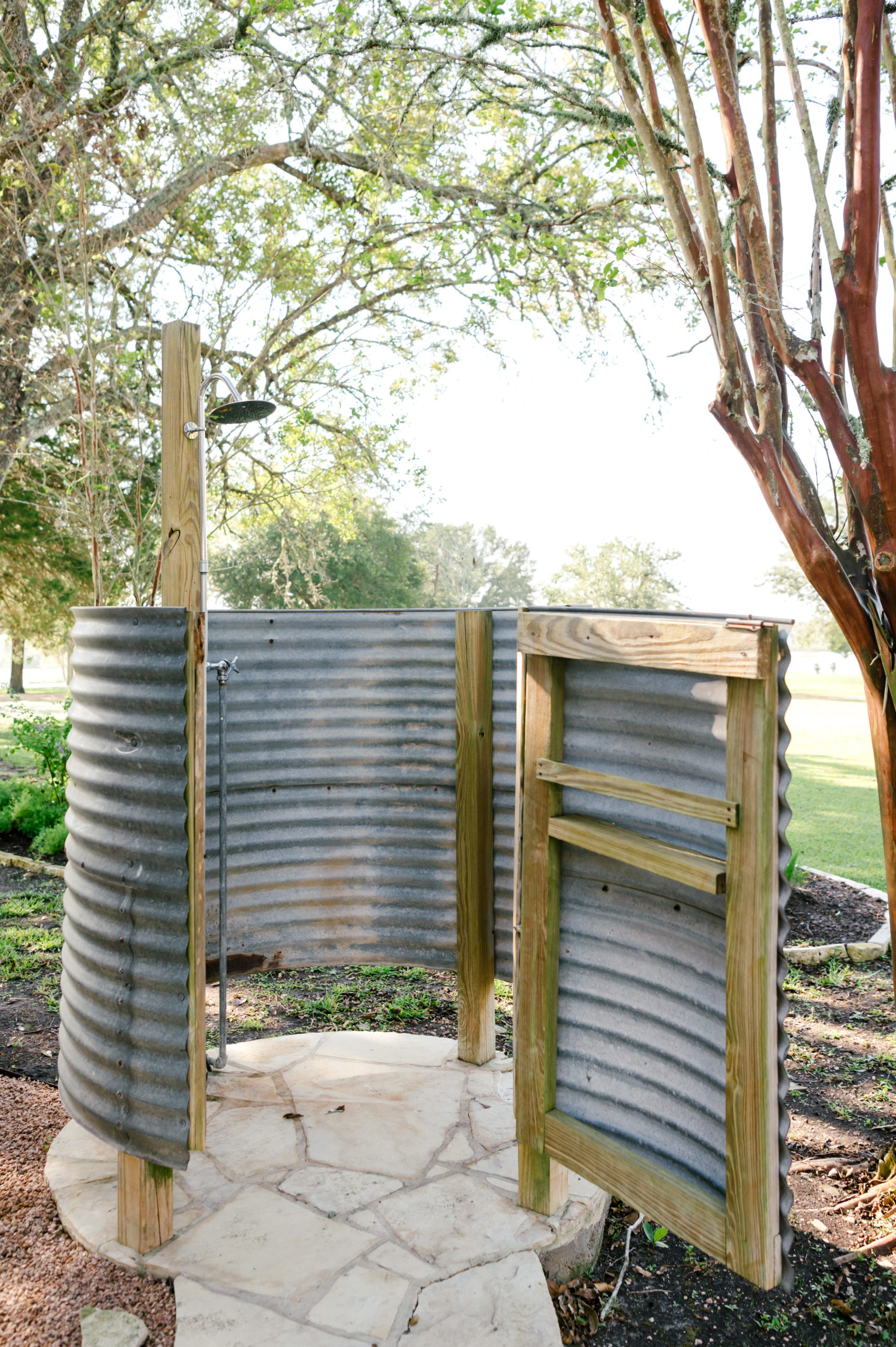 Photo of metal wall outdoor shower