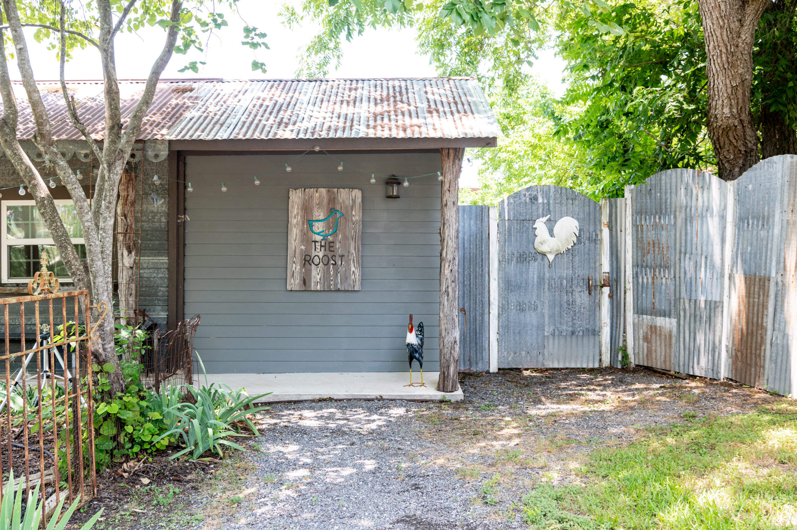 Interior photography for a rustic garden cabin in Texas
