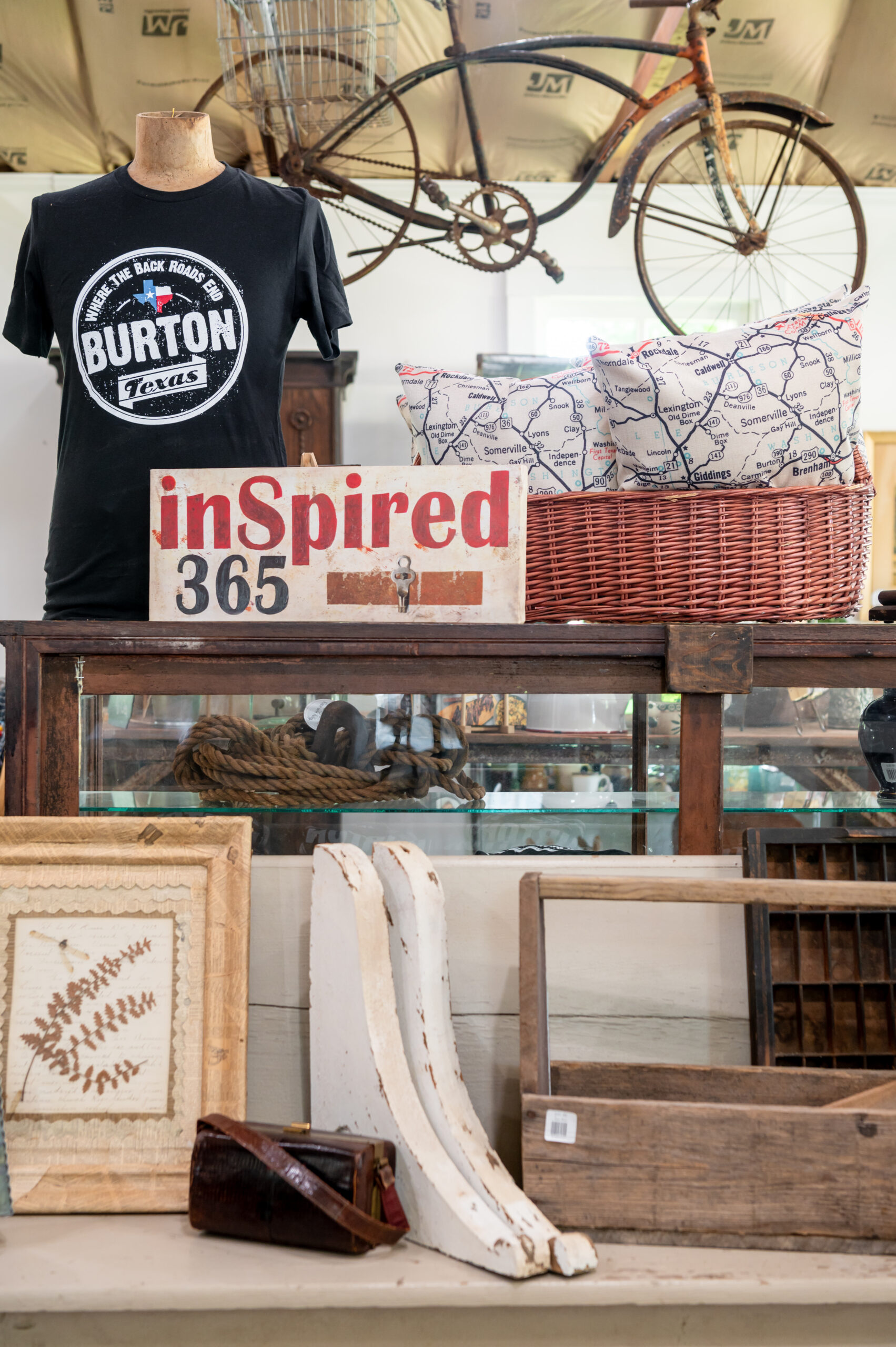 Rustic interior design decor in a Texas store