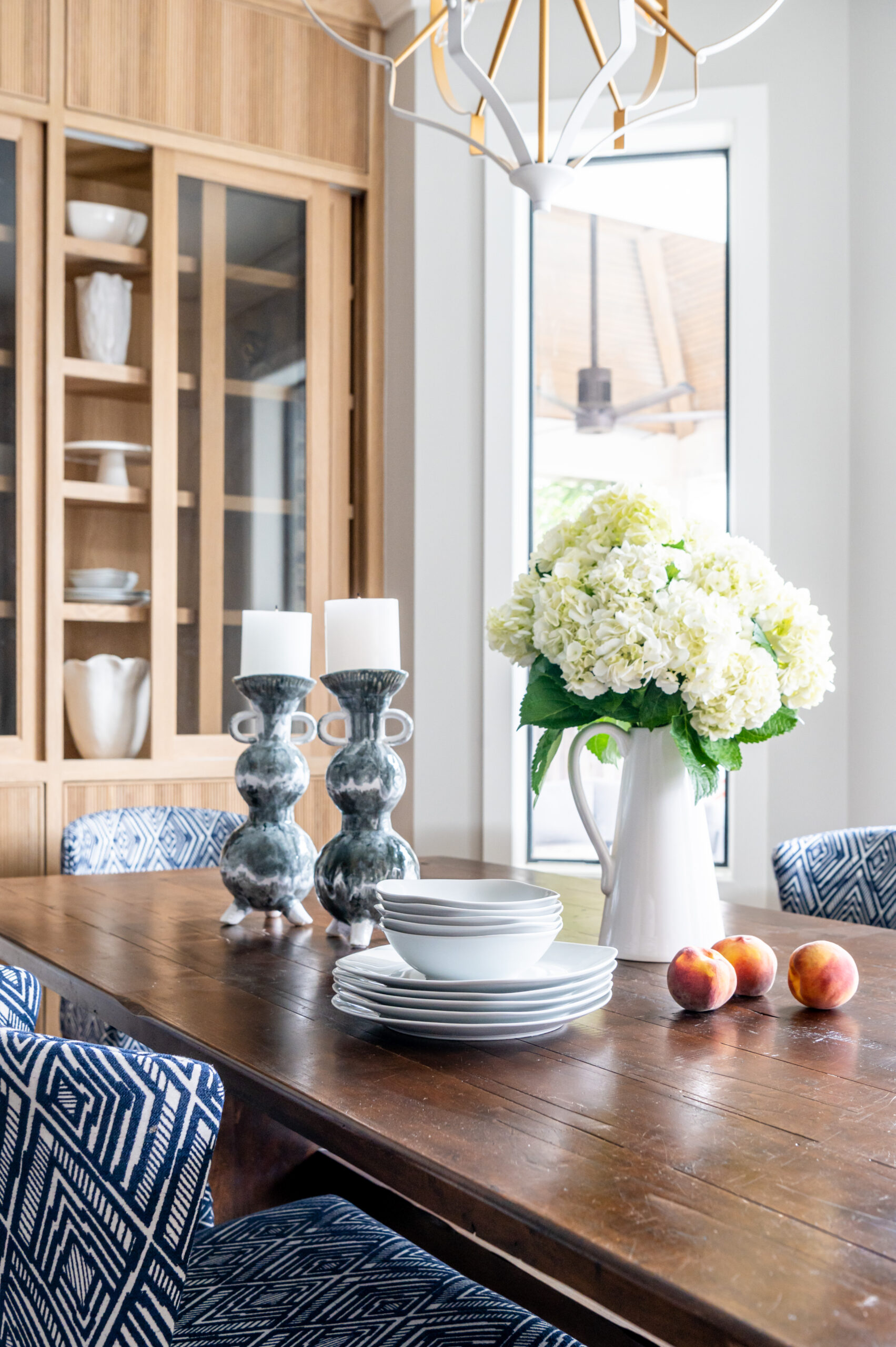 Dining room interior design with details and decor