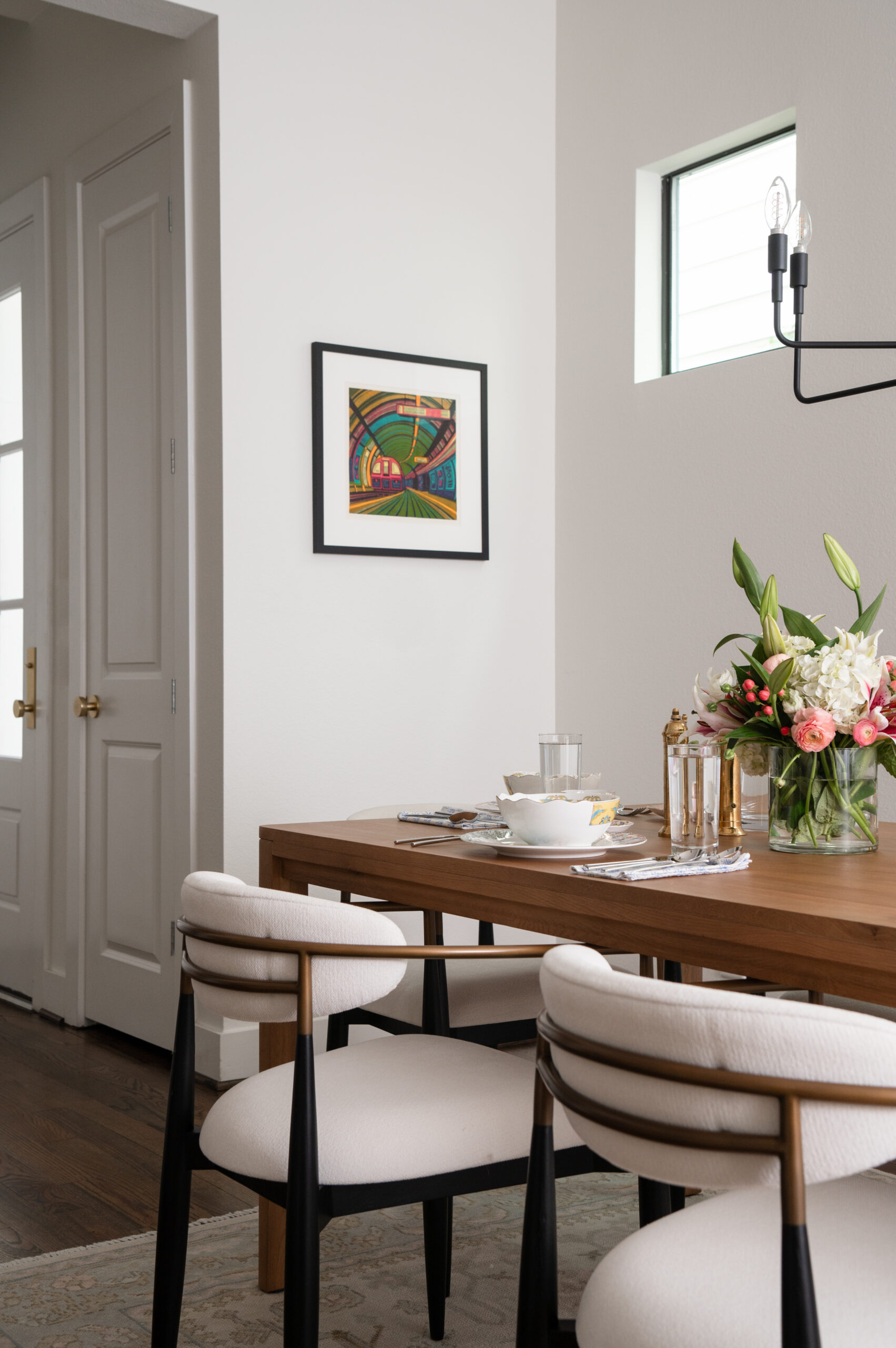 Classy interior design decor and furniture in dining room