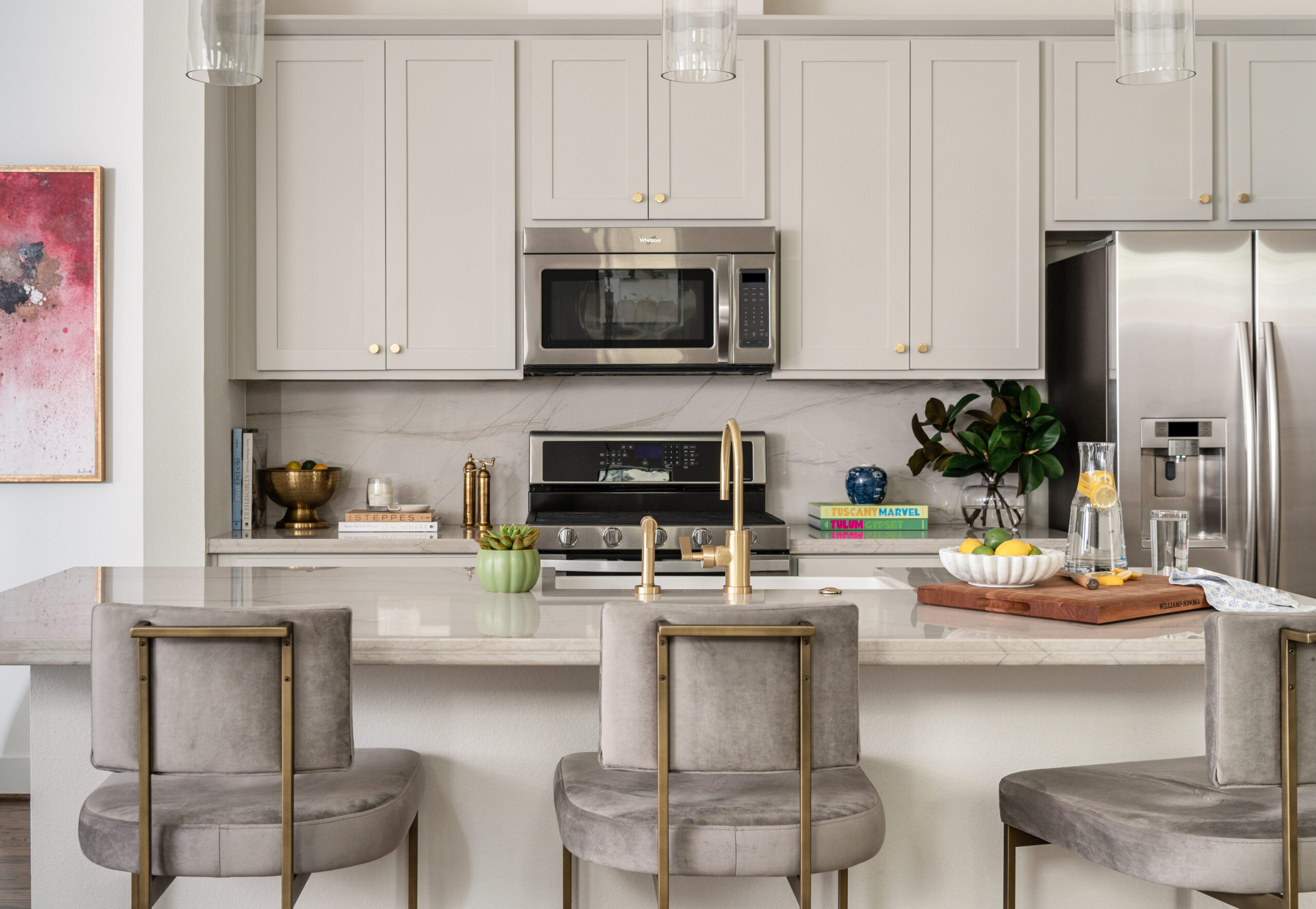 Kitchen interior design with neutral tones