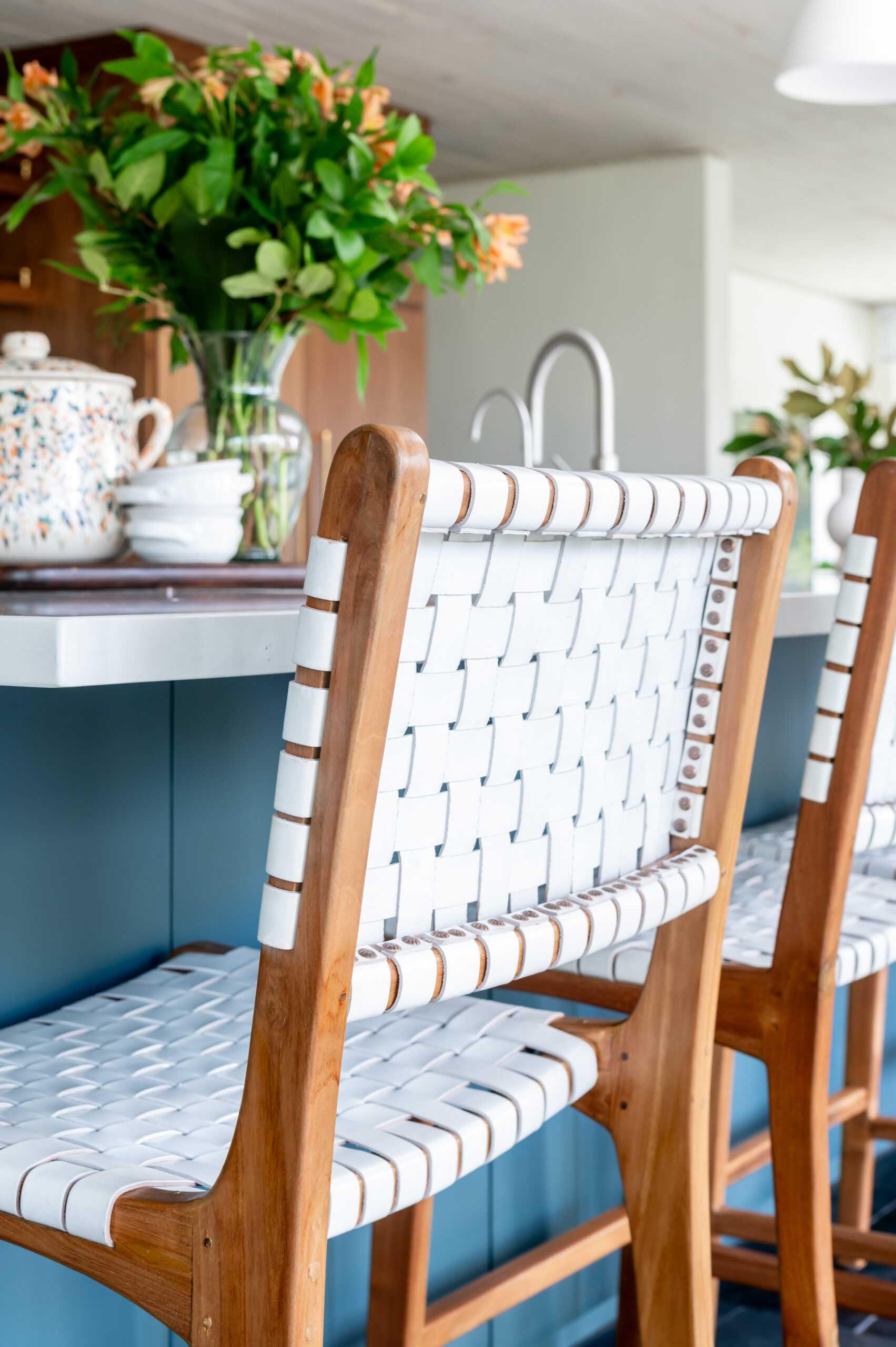 Kitchen interior design with bar seating