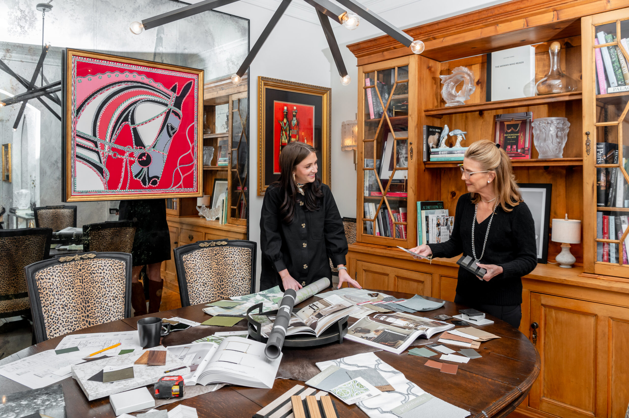 Two women interior designers planning an interior design project in their office