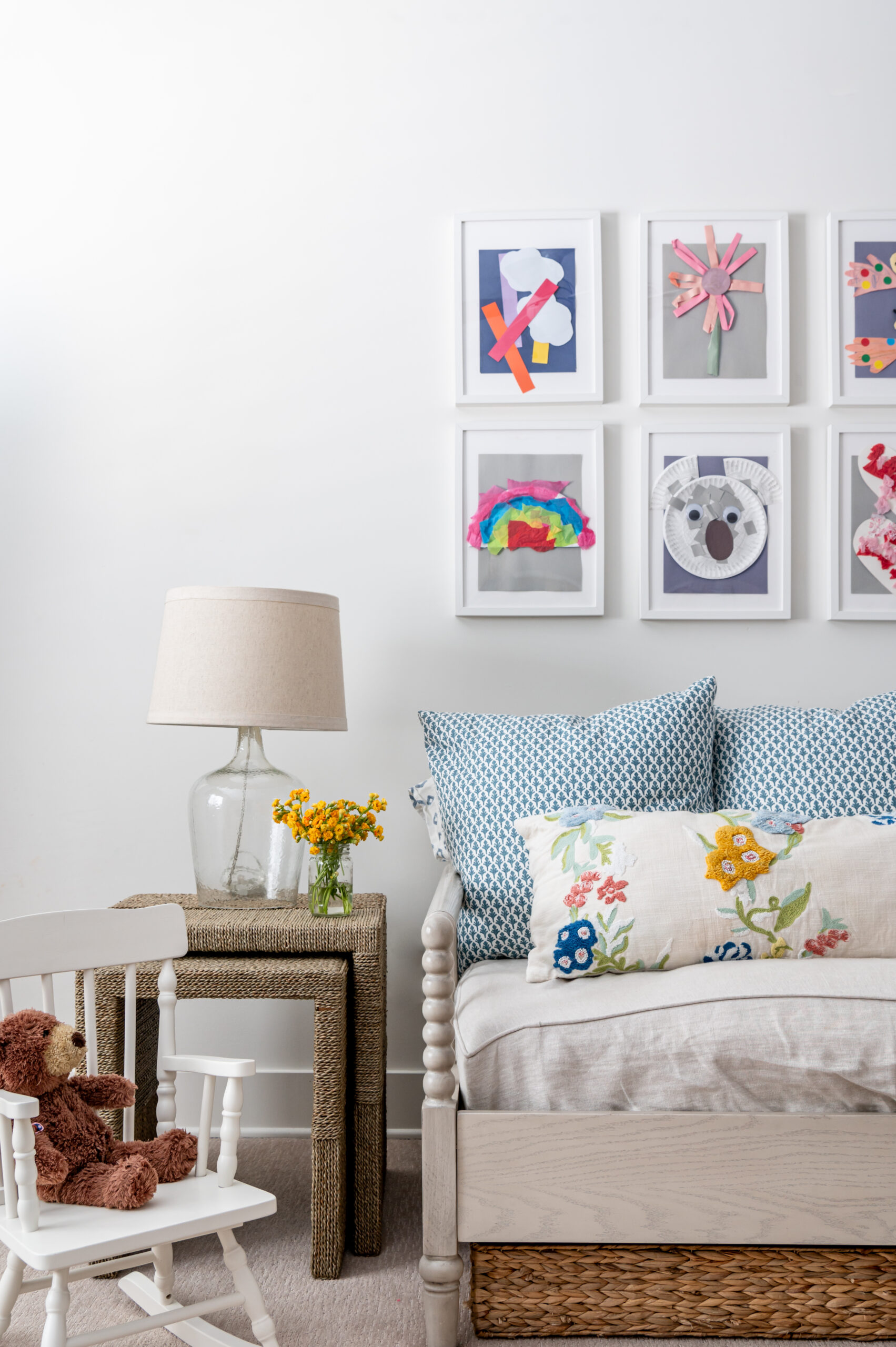 Little girls bedroom with colorful decor