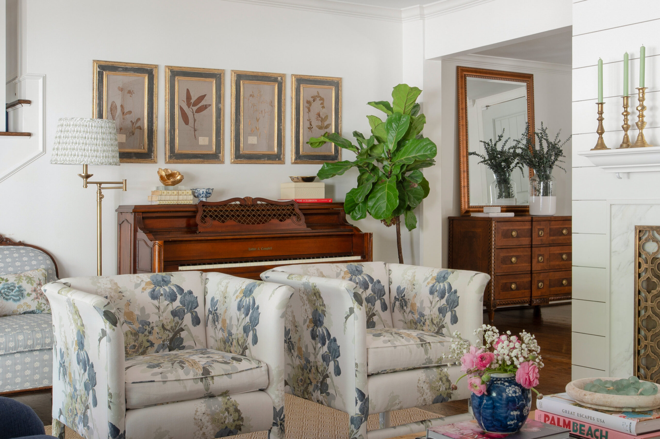 Southern style living room interior design
